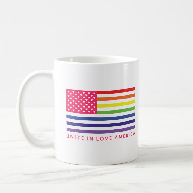 Caneca De Café Unir Na América Do Amor - (Esquerda)