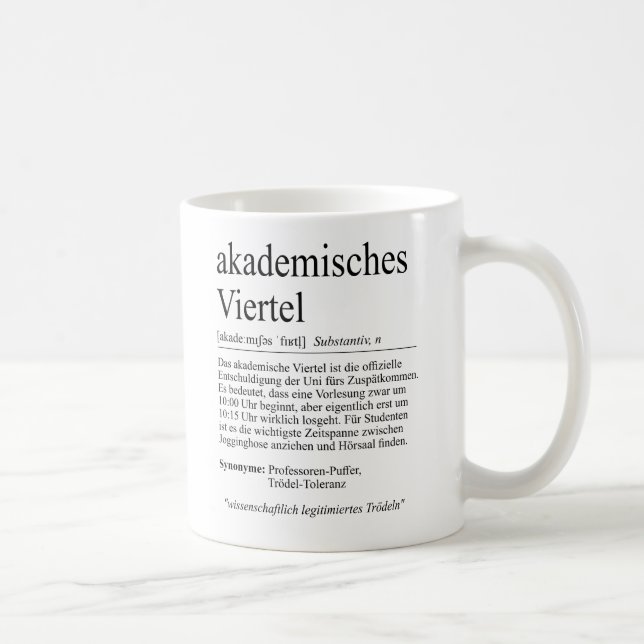 Caneca De Café Unispruch "akademisches Viertel" Studenten (Direita)
