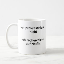 Caneca De Café Unispruch "Ich prokrastiniere nicht" Studenten