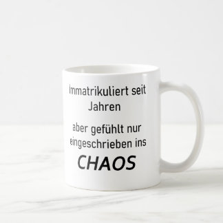 Caneca De Café Unispruch "immatrikuliert ins Chaos" Studenten
