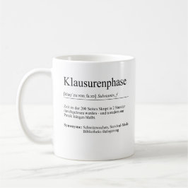 Caneca De Café Unispruch "Klausurenphase" Geschenk, Studenten