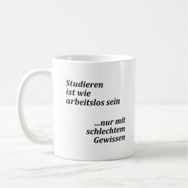 Caneca De Café Unispruch "mit schlechtem Gewissen"  Studenten