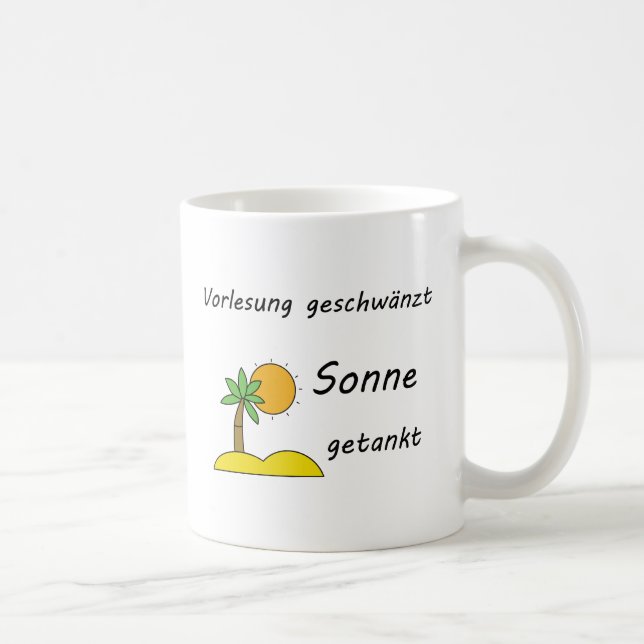 Caneca De Café Unispruch "Strandpflicht" Geschenk, Studenten (Direita)