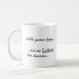 Caneca De Café Unispruch "wollte lernen" Geschenk, Studenten