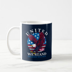 Caneca De Café United We Stand - Eagle e American Flag