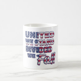 Caneca De Café United We Stand Typografia Coffee Mug
