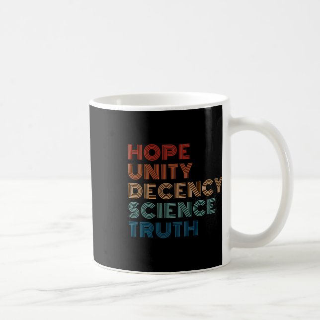 Caneca De Café Unity Decency Science Truth (Direita)