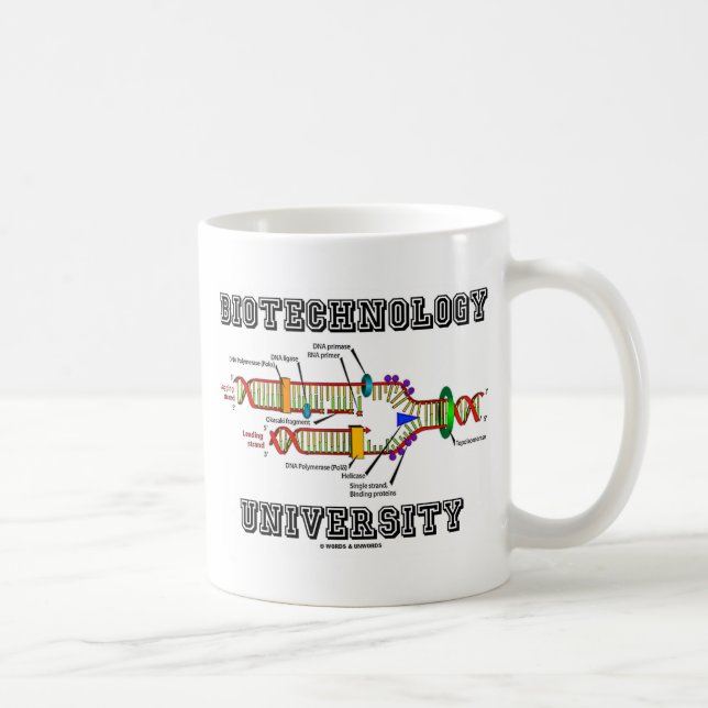 Caneca De Café Universidade da biotecnologia (réplica do ADN) (Direita)