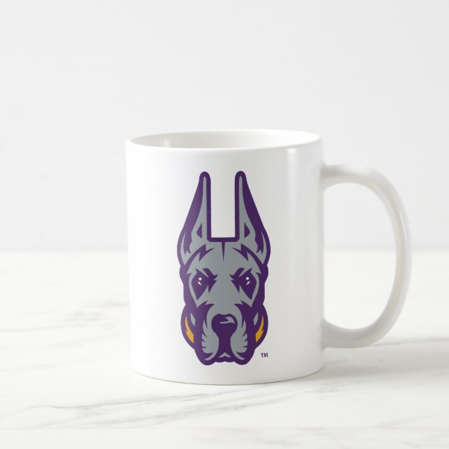Caneca De Café Universidade de Albany Great Dane Mascot Head (Direita)