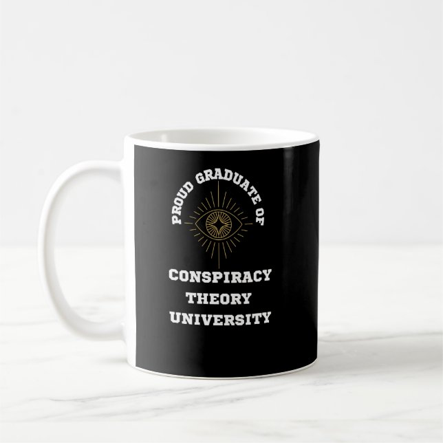 Caneca De Café Universidade de Teoria da Conspiração (Esquerda)
