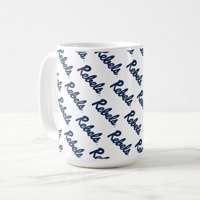 Caneca De Café Universidade do Mississippi | Script Rebels (Frente Esquerda)