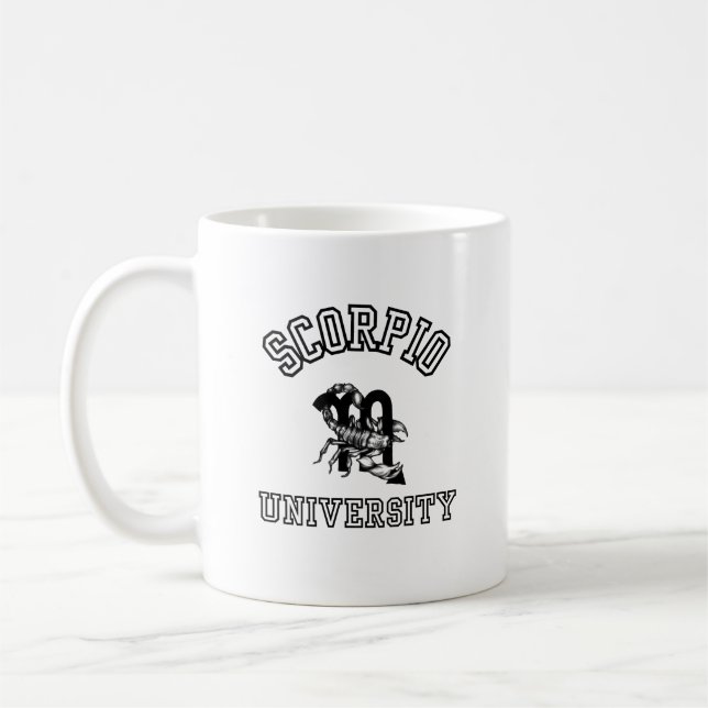 Caneca De Café Universidade Scorpio Astrologia Zodíaca Astrologia (Esquerda)