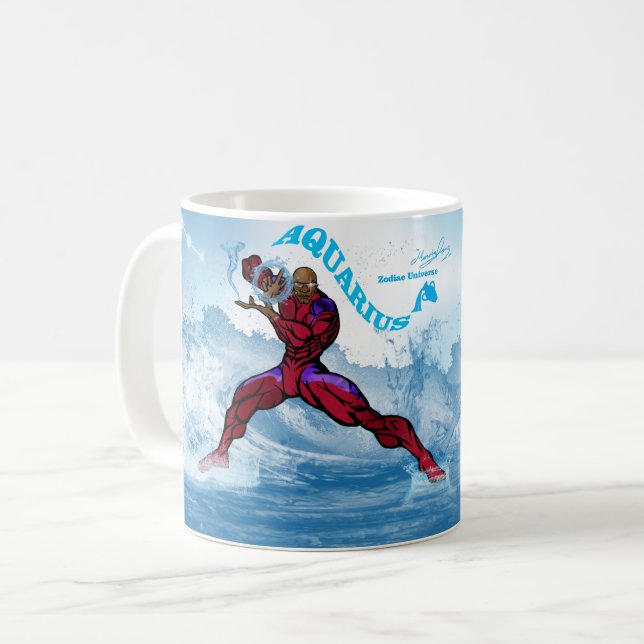Caneca De Café Universo Zodiac - Aquarius Mug (Frente Esquerda)