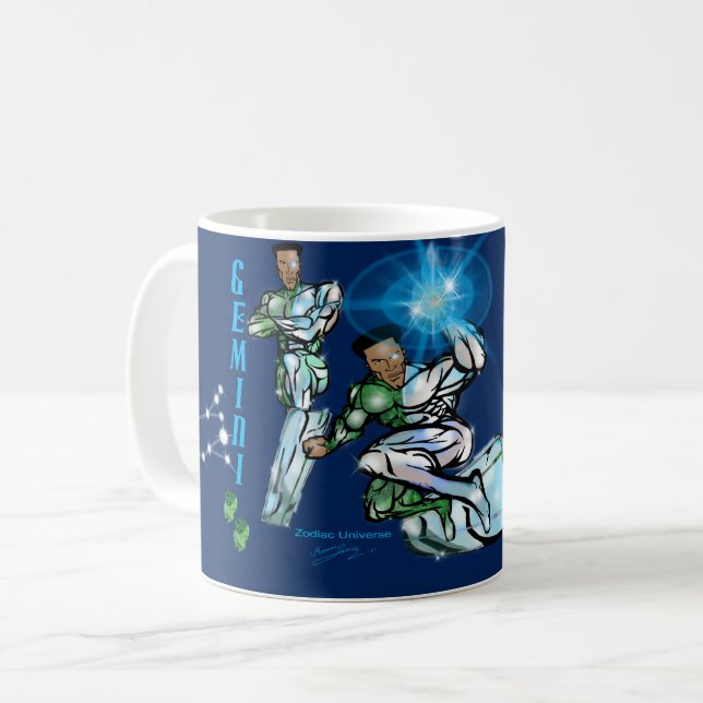 Caneca De Café Universo Zodiac - Gemini Mug (Frente Esquerda)