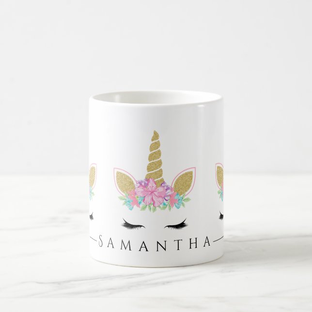 Caneca De Café Unn Face Com Eyelashes Brilhante (Centro)