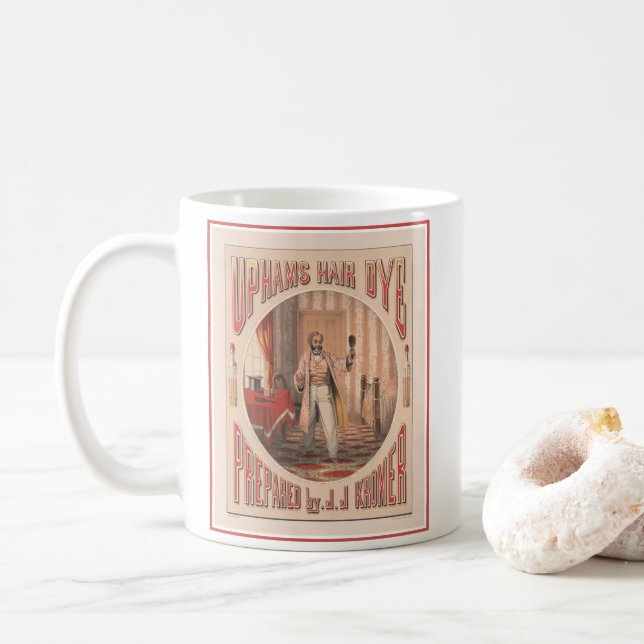 Caneca De Café Uphams Hair Dye, Circa 1864 (Com Donut)