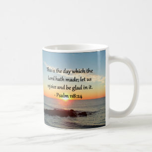 CANECA DE CAFÉ UPLIFICANDO DESIGN DE FOTO SUNRISE PSALM 118:24
