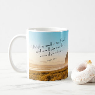 Caneca De Café Uplifting Inspirational Bíblia Verse Psalm 37:4