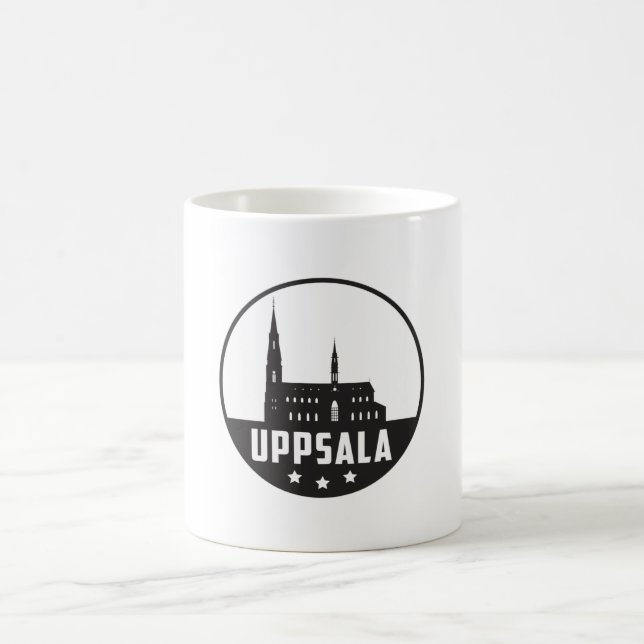 Caneca De Café Uppsala Suecia Cidade Skyline Cityscape Funny Gift (Centro)