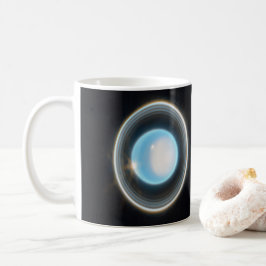Caneca De Café Urano Planeta com Imagem JWST de Anéis