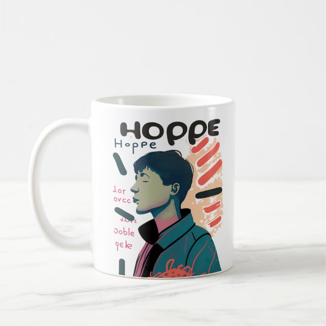 Caneca De Café Urban Hope - Abstract Portrait Illustration (Esquerda)