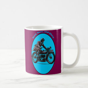 Caneca De Café URM do Vintage Motorcycle Vestindo óculos