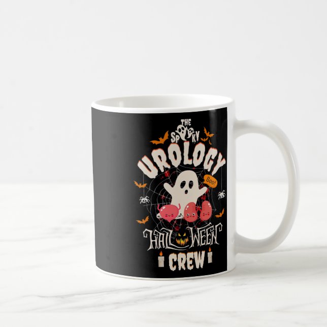 Caneca De Café Urologia Spooky Halloween Crew Cute Nurse Stu (Direita)