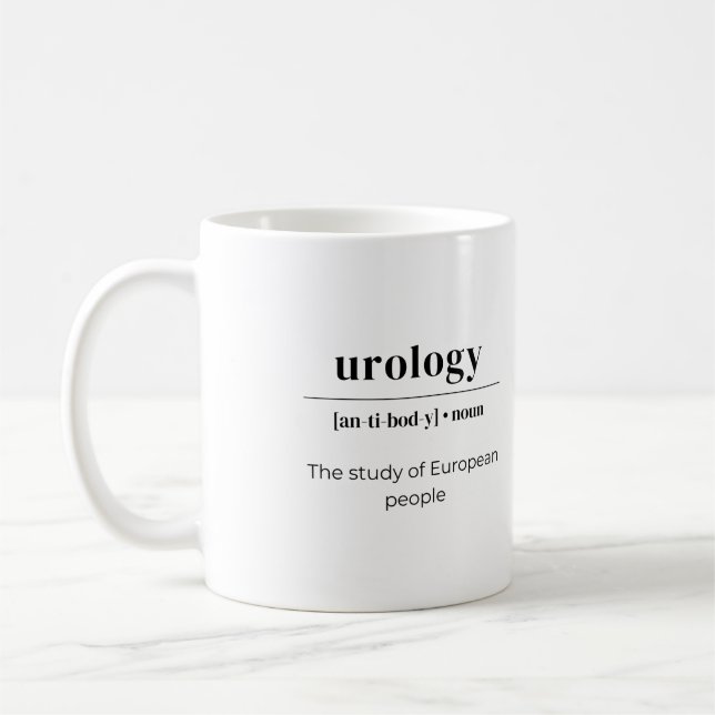 Caneca De Café Urology Dictionary Definition Study Of European (Esquerda)