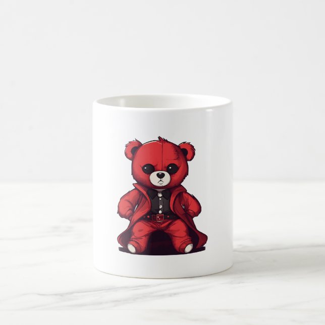 Caneca De Café Ursa de pelúcia vermelha fofa (Centro)