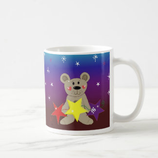 Caneca De Café Ursinho com Estrelas