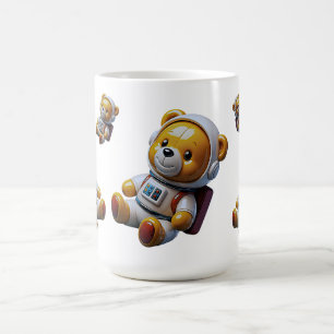 Caneca De Café Ursinho Flutuante no Espaço