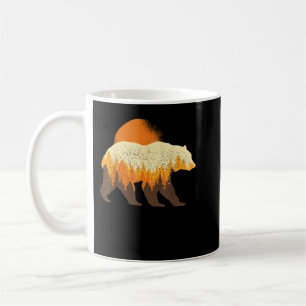 Caneca De Café Urso Animal ao ar livre Árvores naturais Moo Cheio