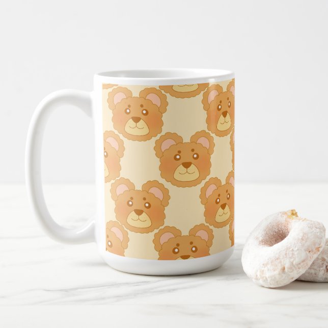 Caneca De Café Urso Bonito (Com Donut)