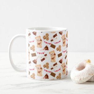 Caneca De Café Urso bonito e chocolate