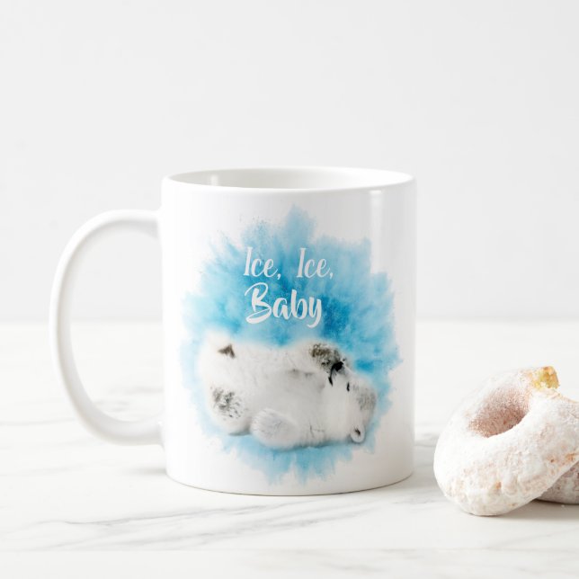 Caneca De Café Urso branco taça (Com Donut)