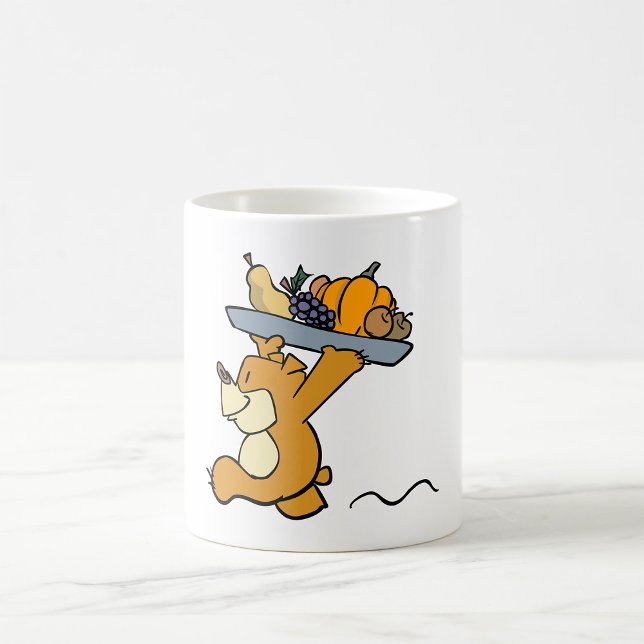 Caneca De Café Urso-Cachorro Carregando, Púltimo Colheita Festiva (Criador carregado)