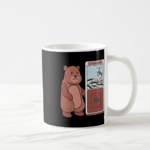 Caneca De Café Urso Capturando Salmão Engraçado Garra Maçã Urso d