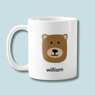 Caneca De Café Urso castanho-branco