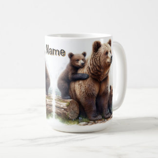 Caneca De Café Urso Castanho com Dois Cubos