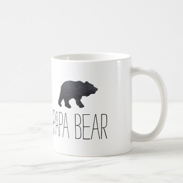 Caneca De Café Urso cinzento Textured (Direita)