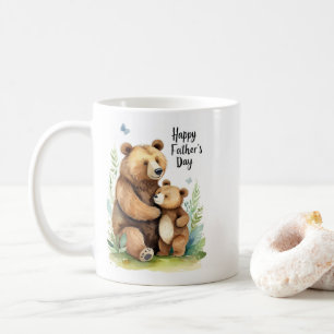 Caneca De Café Urso-Cubo e Dia de os pais-Cubo Adoráveis