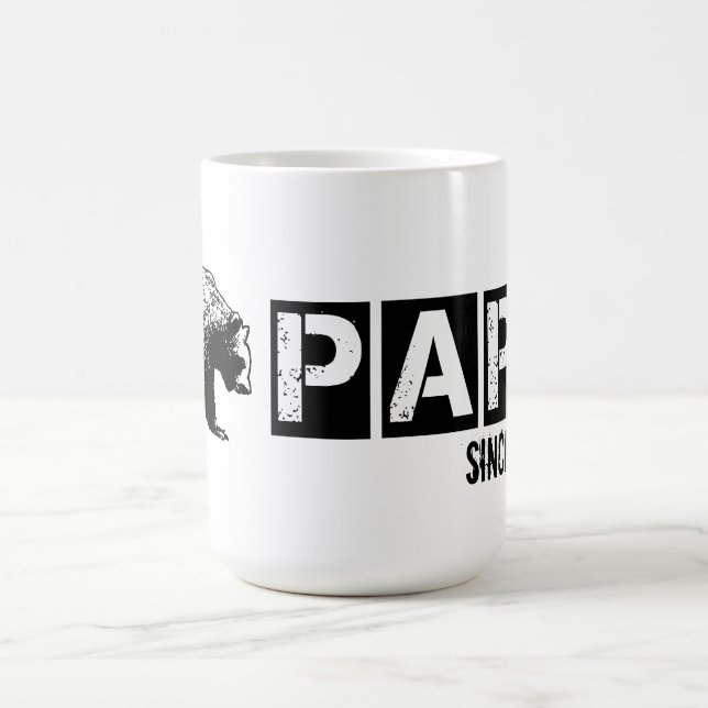 Caneca De Café Urso da papá do Grunge desde 2014, preto (Centro)
