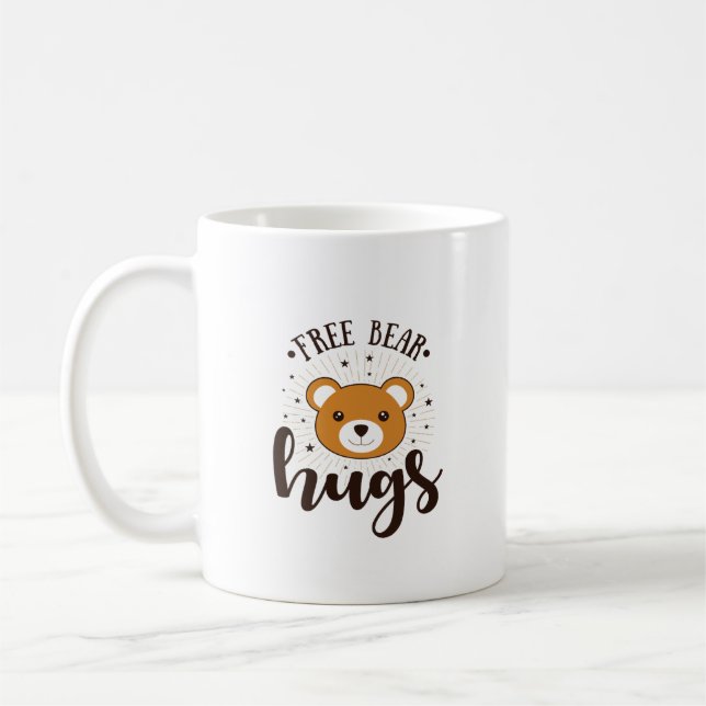 Caneca de Café Urso de Abraço Grátis Teddy Fofo (Esquerda)