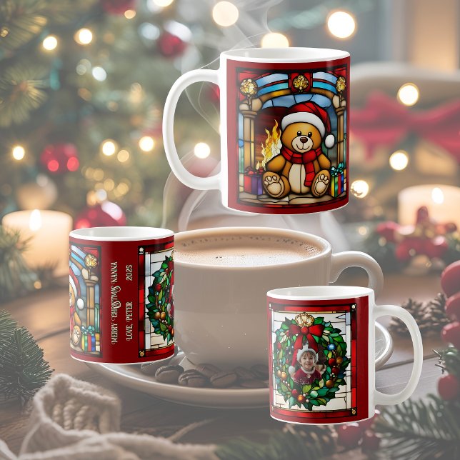 Caneca De Café Urso de Brinquedos de Natal - Vidro Mau (Criador carregado)