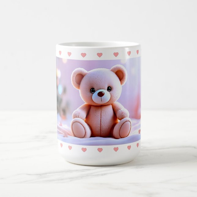 Caneca De Café Urso de Coração Fofo (Centro)
