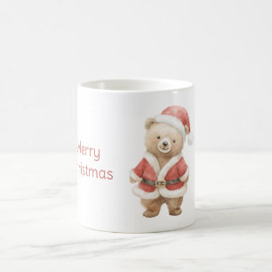 Caneca De Café Urso de Creme Doce Natal Papai Noel