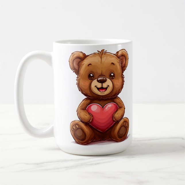 Caneca De Café Urso de desenho animado fofo (Esquerda)