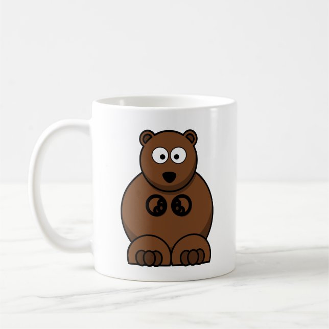 Caneca De Café Urso de desenho animado fofo (Esquerda)
