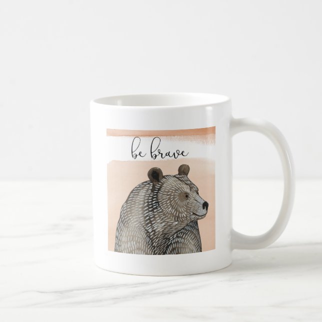 Caneca De Café Urso de fofinhos | Ser Corajoso (Direita)