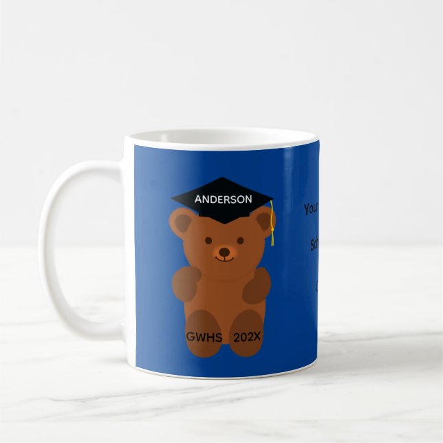 Caneca De Café Urso de Graduação #1-2 Mug (Esquerda)